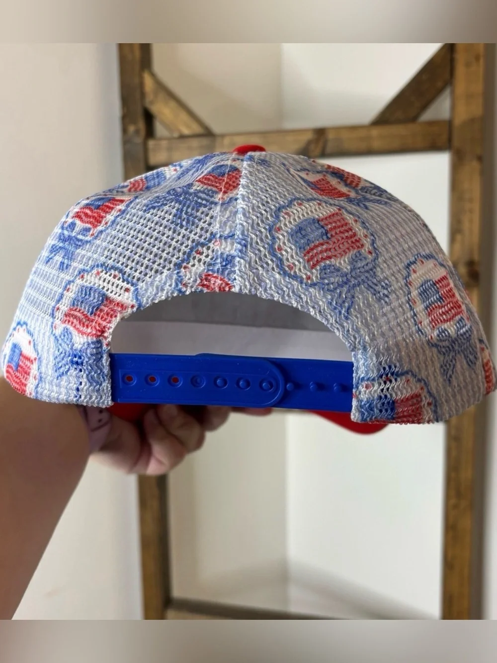 Patriotic Sequin Shell Bows Trucker Hat